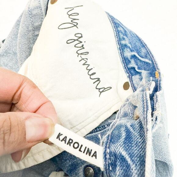 GRLFRND Karolina A Little More Love Straight Leg Light Wash Denim Jeans Size 29 - Picture 8 of 9